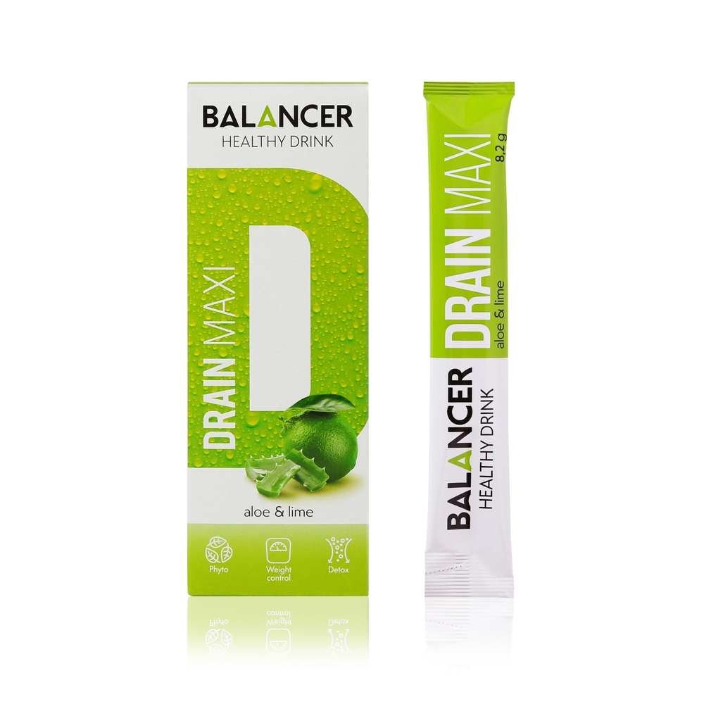 Concentrate_Balancer_Drain_Maxi_01223_aloe_lime_flavor_10_sticks_box_and_stick